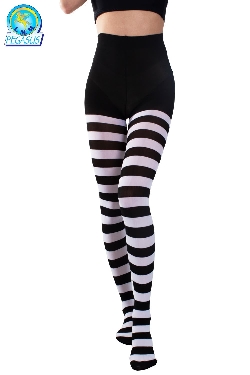 CALZE COLLANT RIGA BIANCO NERO DONNA